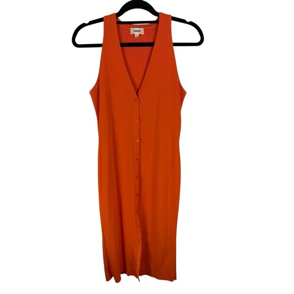 L’Agence Orange Button Down Sleeveless Dress- size M - Picture 1 of 7